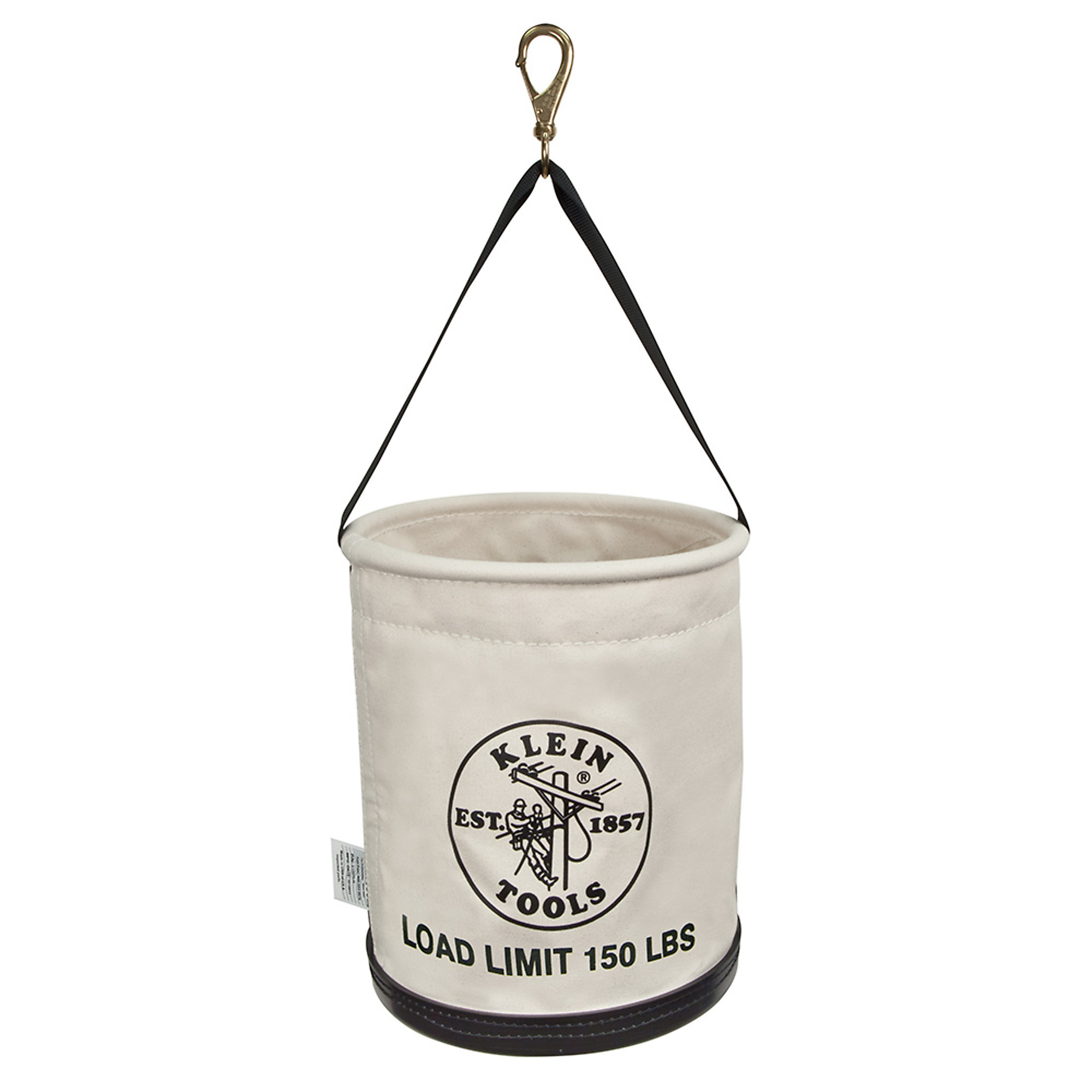 Klein Tools, Canvas Bucket, All-Purpose with Drain Holes, 12in., Color Beige, Pockets (qty.) 0 Material Canvas, Model# 5109SLR